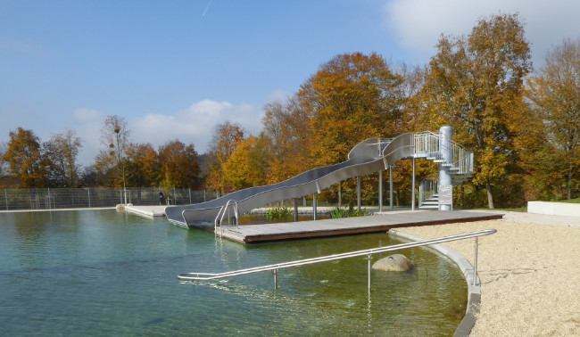 Doppelwellenrutsche Naturbad Metten